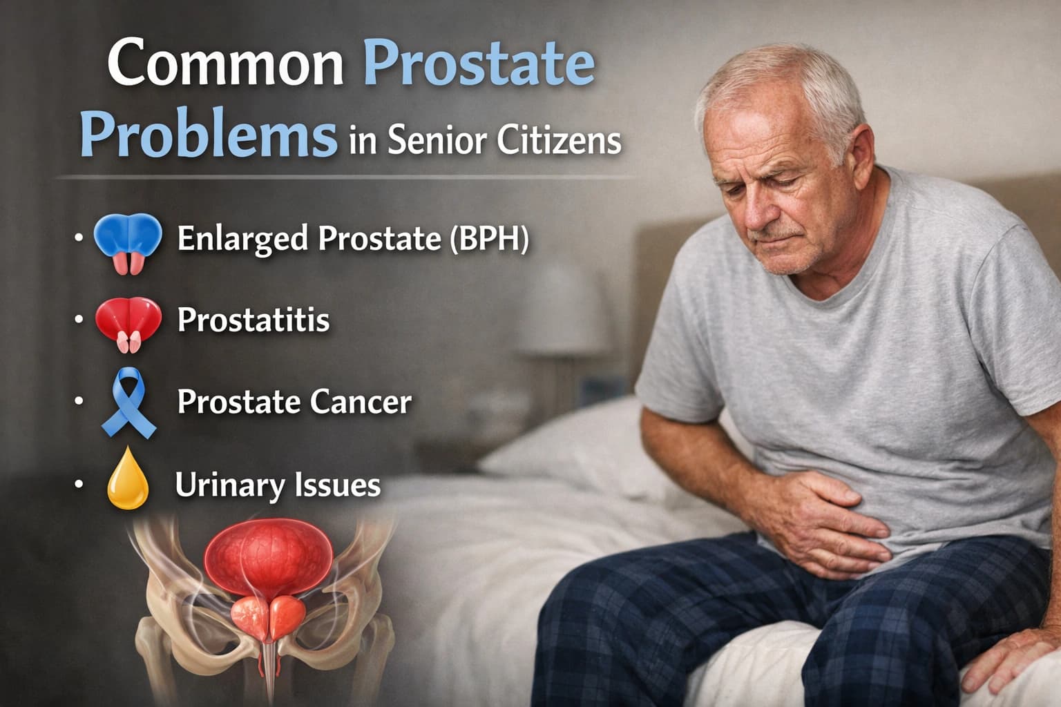 Dr Vishnu Agrawal explaining common prostate problems and symptoms for elderly men in Ajmer